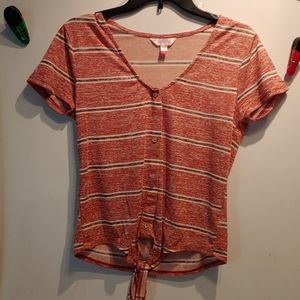 ✨ 2/$20✨ no boundaries nobo large tie front blouse